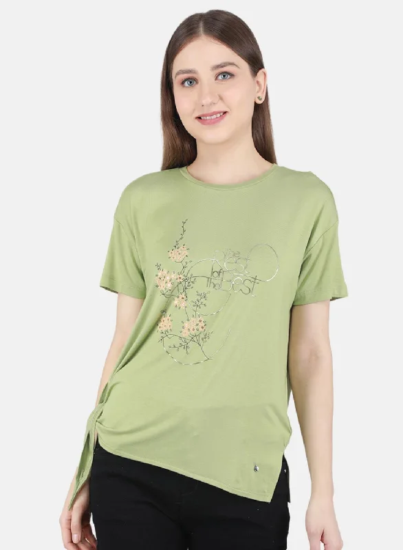 Women Green Printed Top