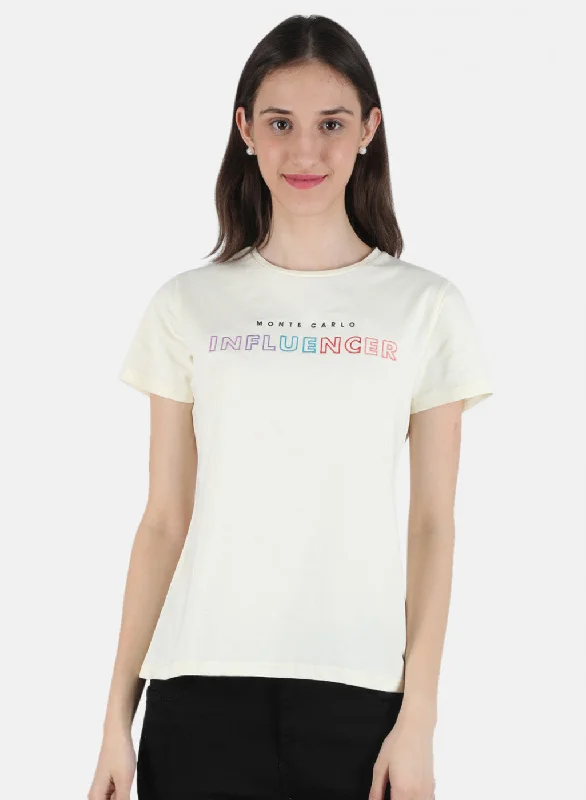 Women Off White Embroidered Top