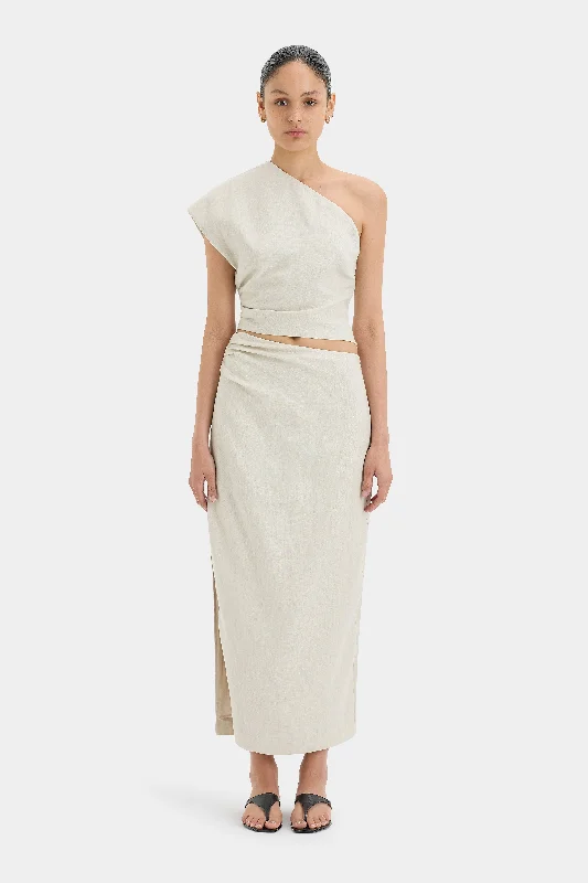 Affogato Asymmetric Midi Skirt