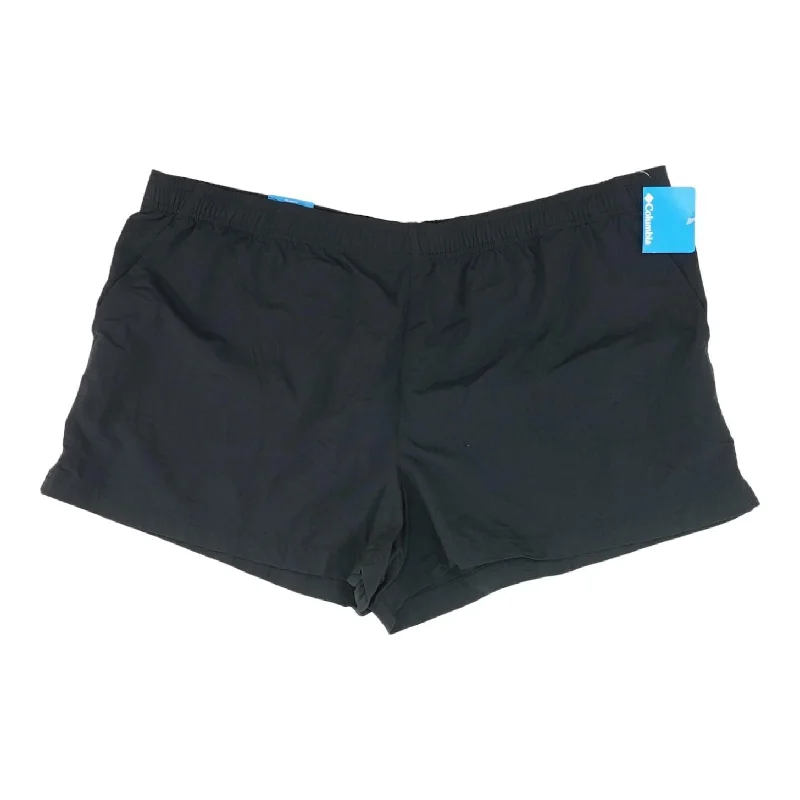 Black Solid Active Shorts