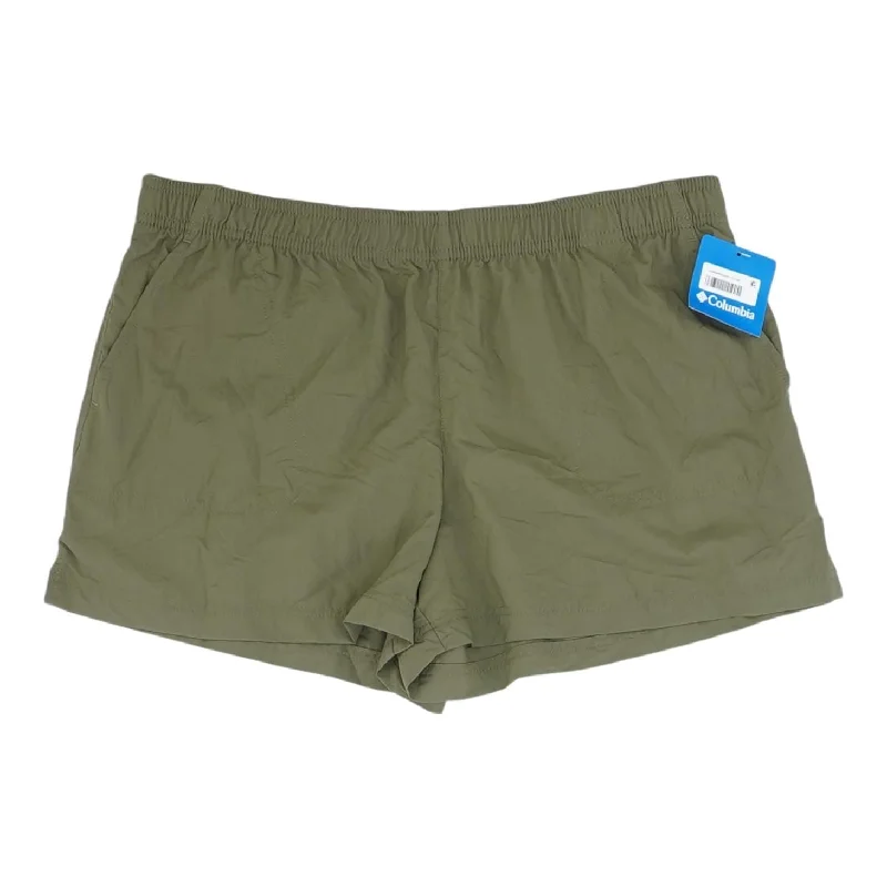 Green Solid Active Shorts