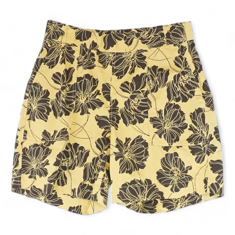 Mustard Floral Chino Shorts