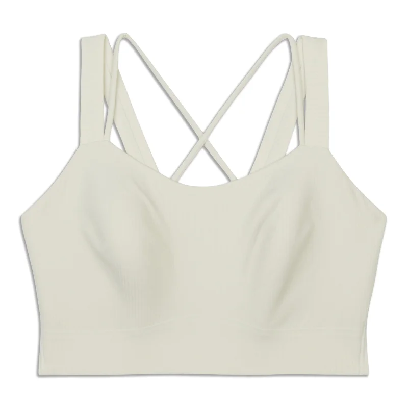 Like A Cloud Ribbed Longline Bra - Resale