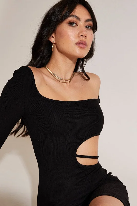 Black Bodycon Dress Long Sleeve